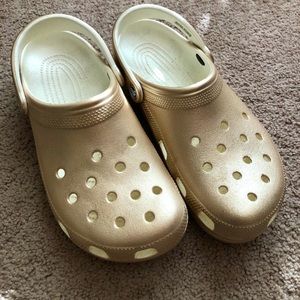 Gold Crocs size 10 (women’s)